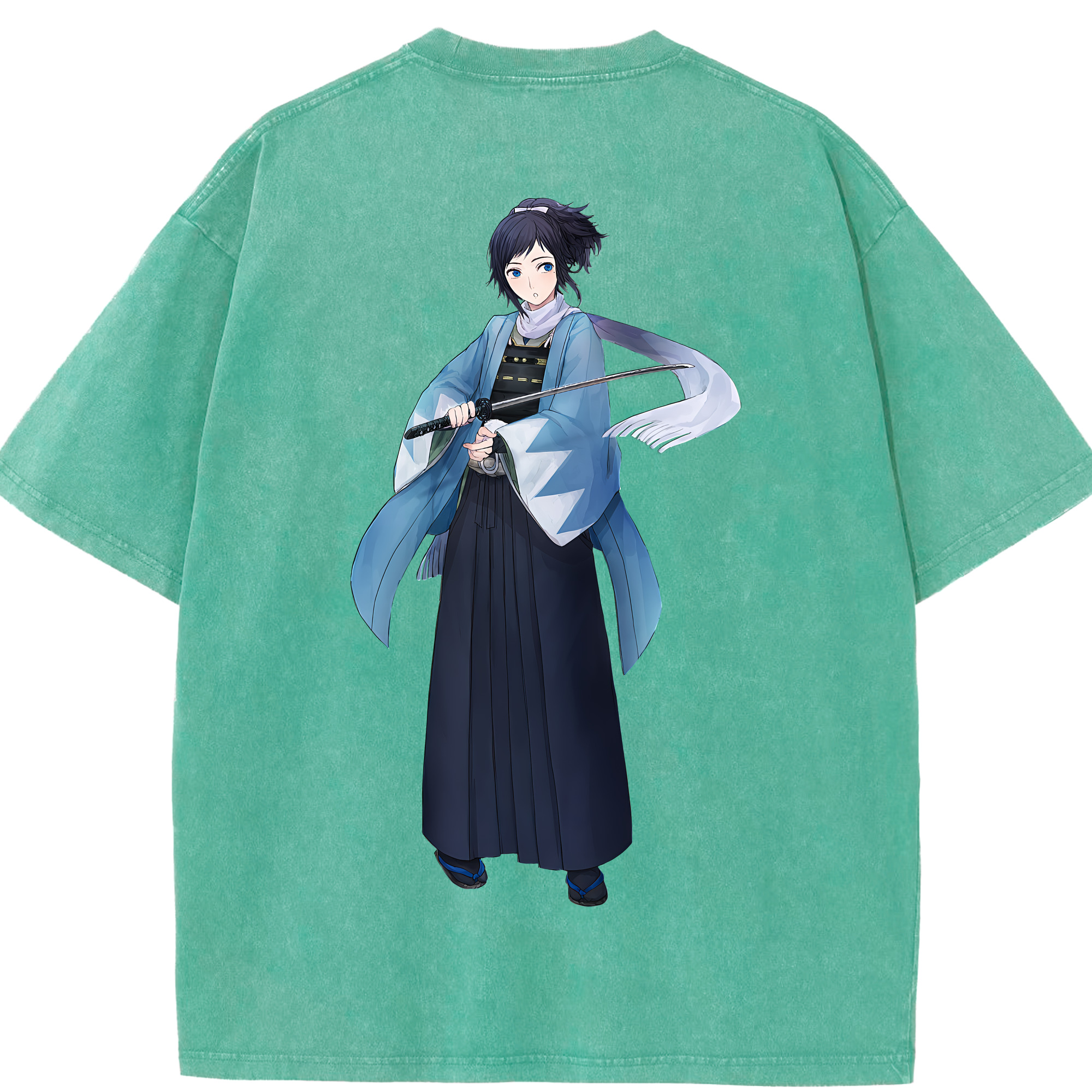 （画像用） 刀剣乱舞 Touken Ranbu 綿100% ヴィンテージ風 半袖Tシャツ（背面プリント）